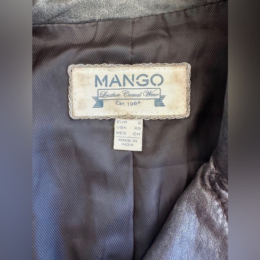 Mango leather jacket - Picture 4 of 14